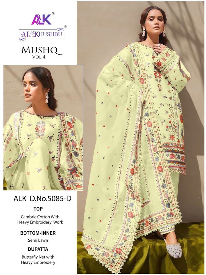 Mushq Vol 4 By Alk Khushbu Cambric Cotton Pakistani Suits Wholesale Clothing Suppliers In India